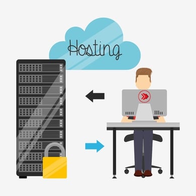 hosting dedicado 50786525 - web hosting design, vector illustration eps10 graphic