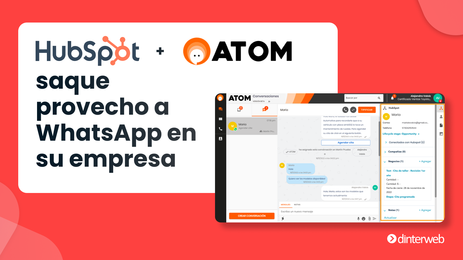 HubSpot + Atomchat: saque provecho a WhatsApp en su empresa